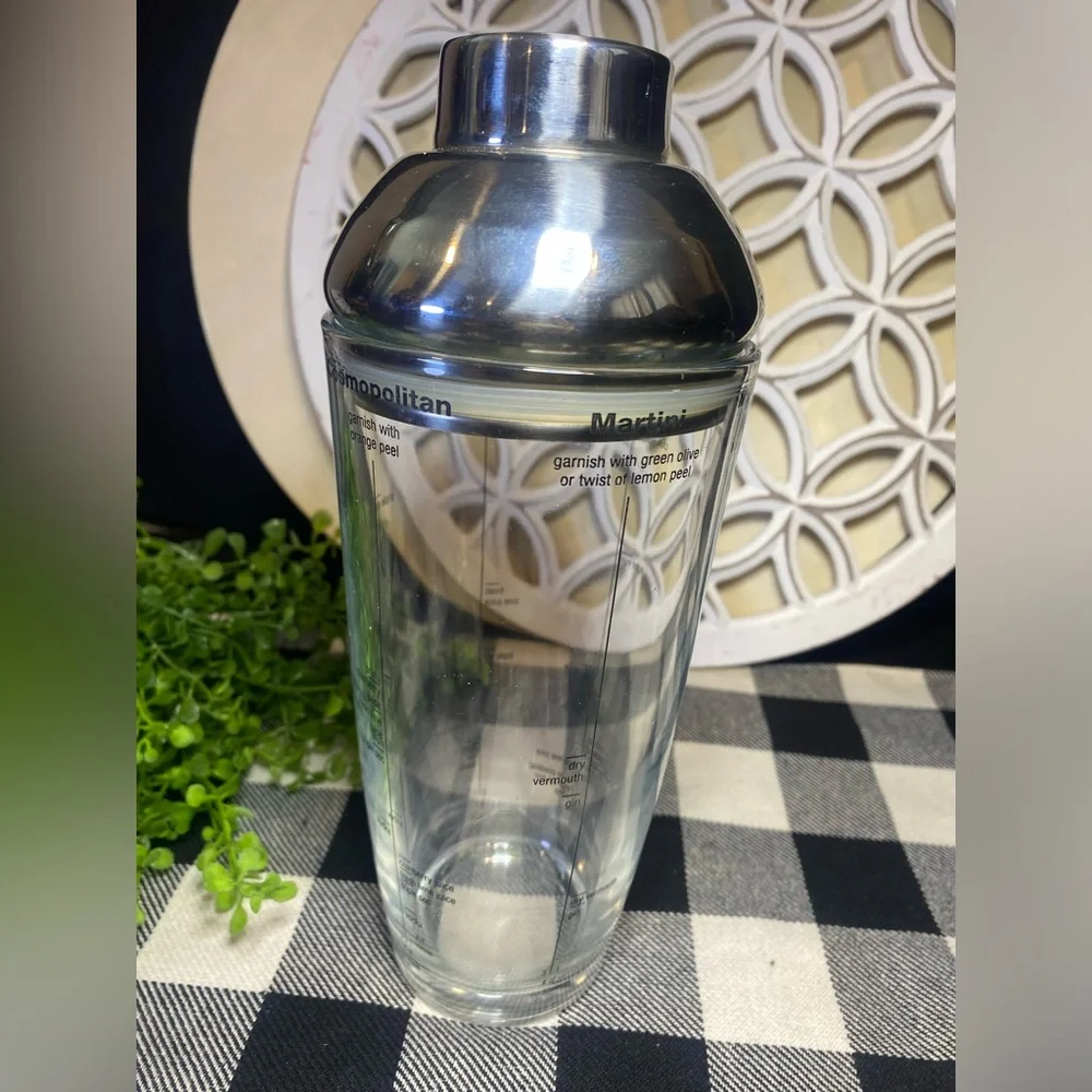 Stainless Steel Top Boston‎ Shaker With Recipes